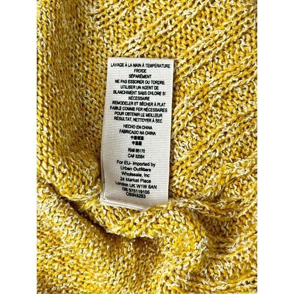 Free People Bombshell Cropped Knitted Sleeveless Top Mustard Yellow sz Small - Picture 8 of 10